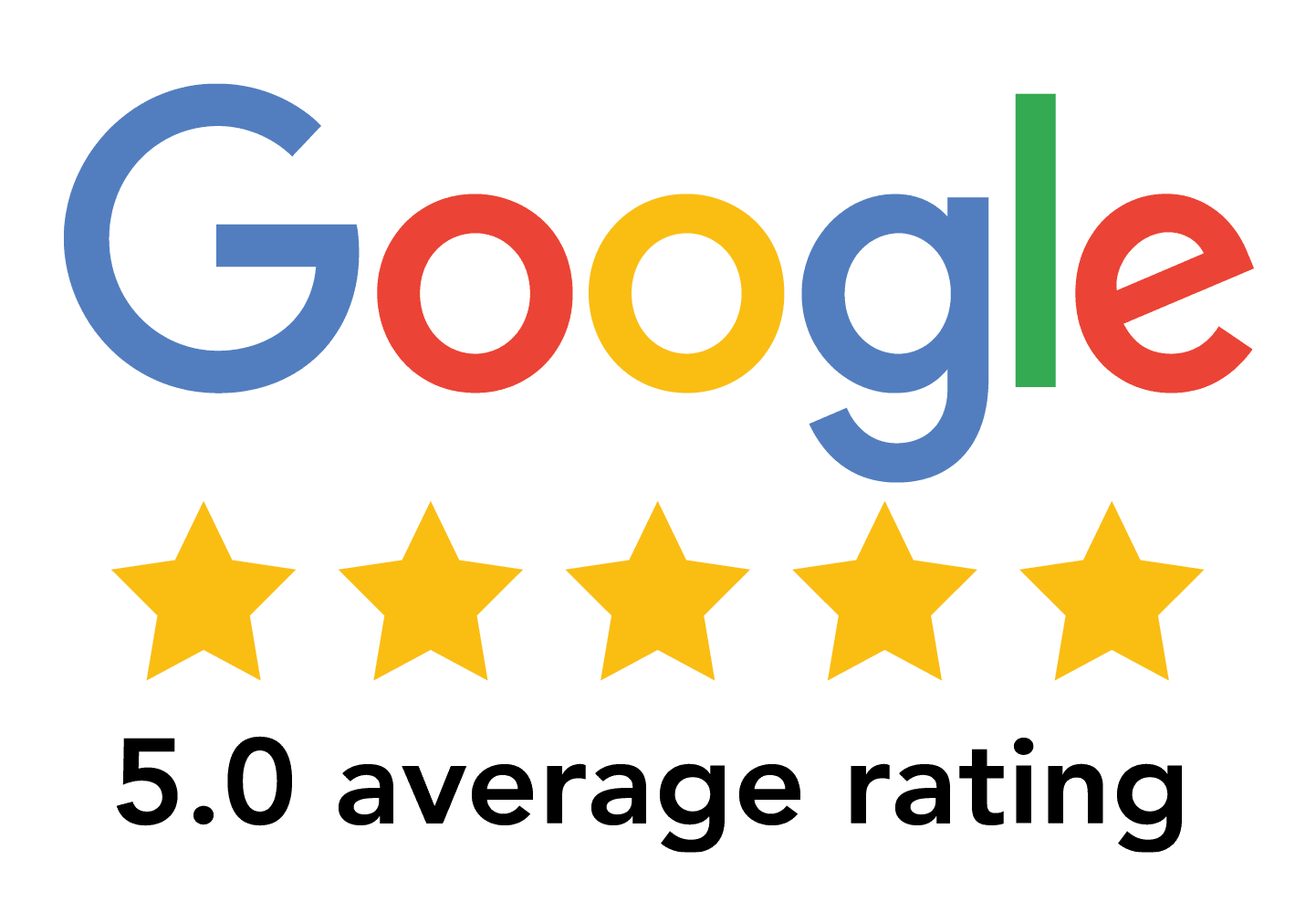 Five star Google review recognition