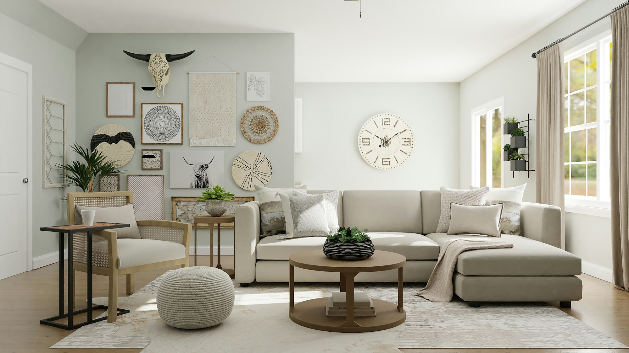 Restored wooden flooring in a bright Cornwall home