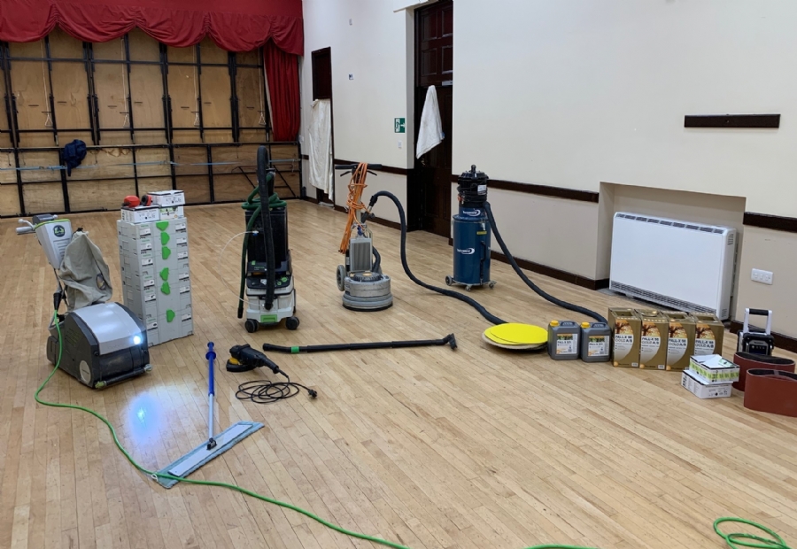 Slate floor restoration in a Cornwall property